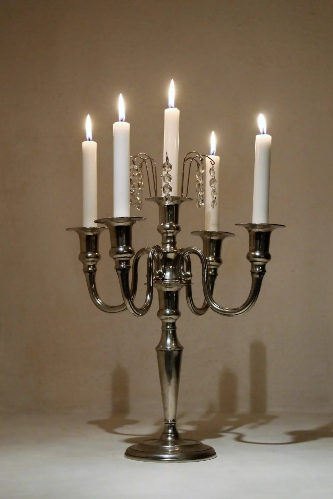 Candelabro prata de 5 velas